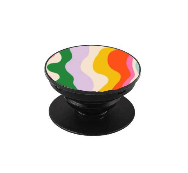 Warpy rainbow phone grip