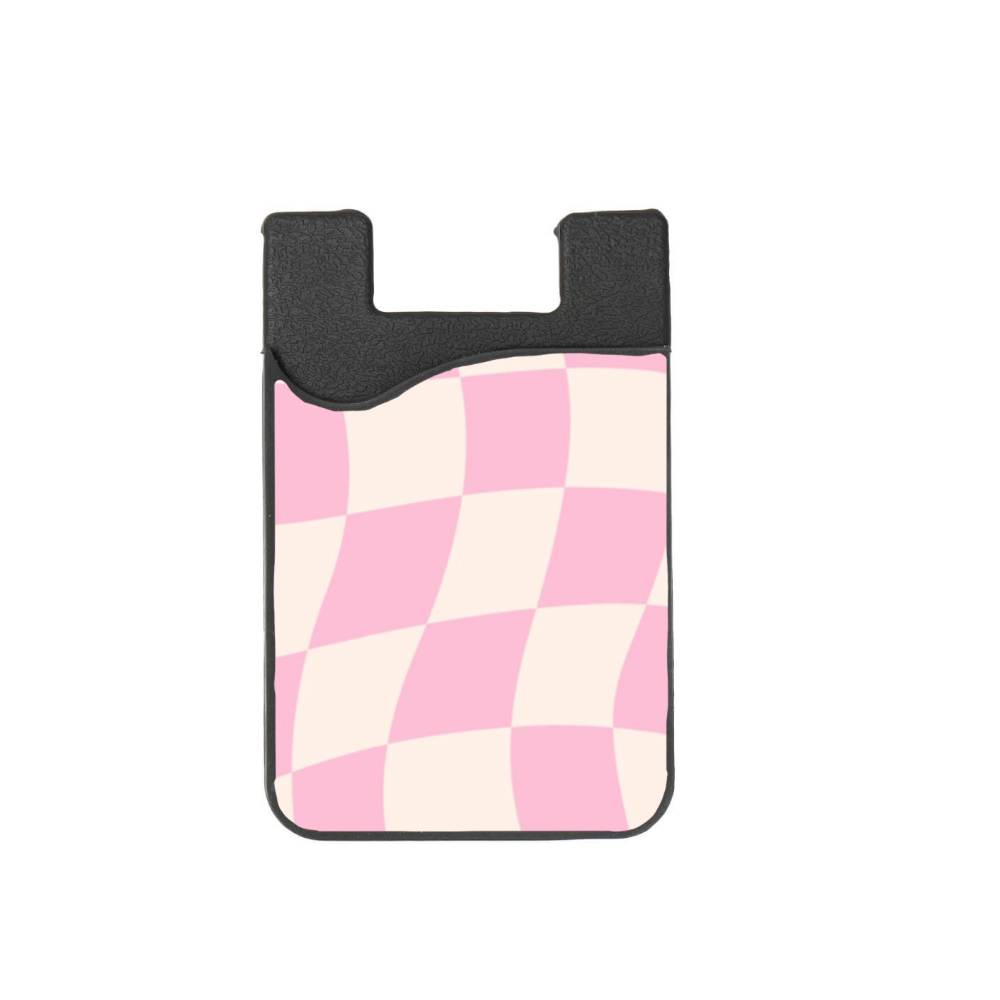 Wavy pink grid case