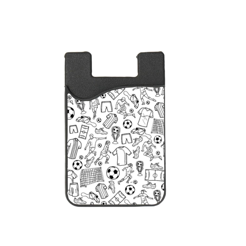 Soccer doodle card holder