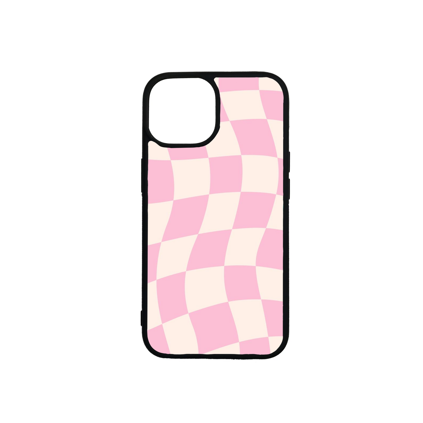 Wavy pink grid case