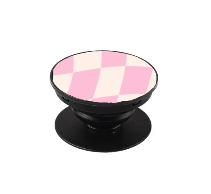 Wavy pink grid case