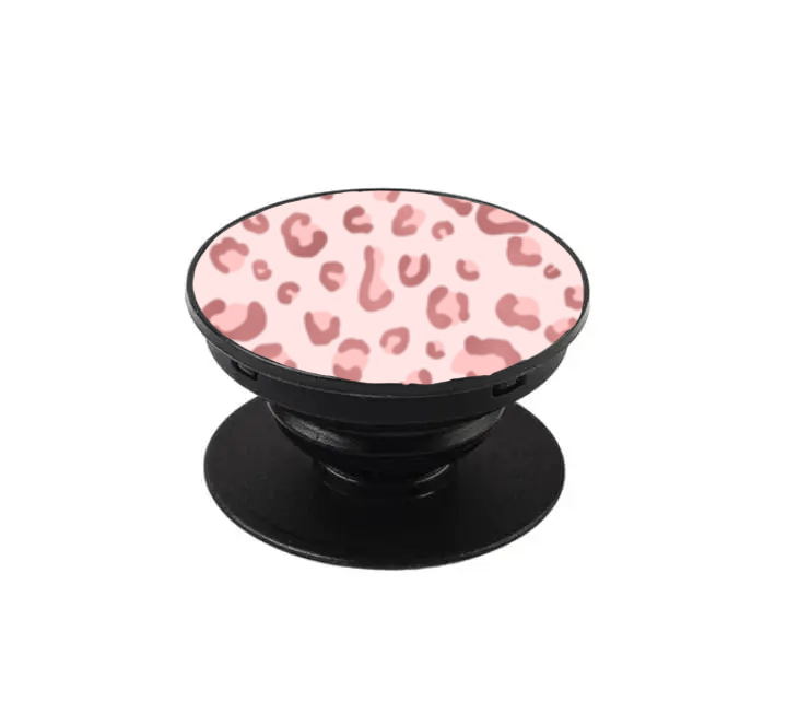 Pink cheetah phone grip